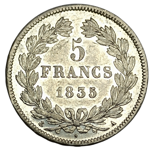 Louis-Philippe Ier (1830-1848) 5 francs 1835 A Paris Argent 24.95 gr G. 678