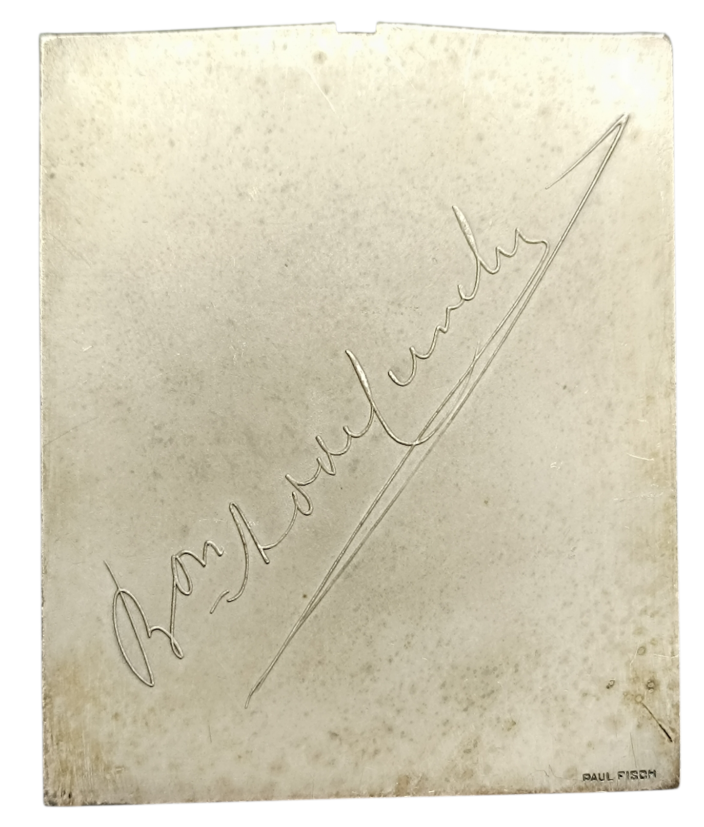 Belgium Plate representing an unknown man 1885 1908 by Pieter-Jean Braecke 57 x 69 mm