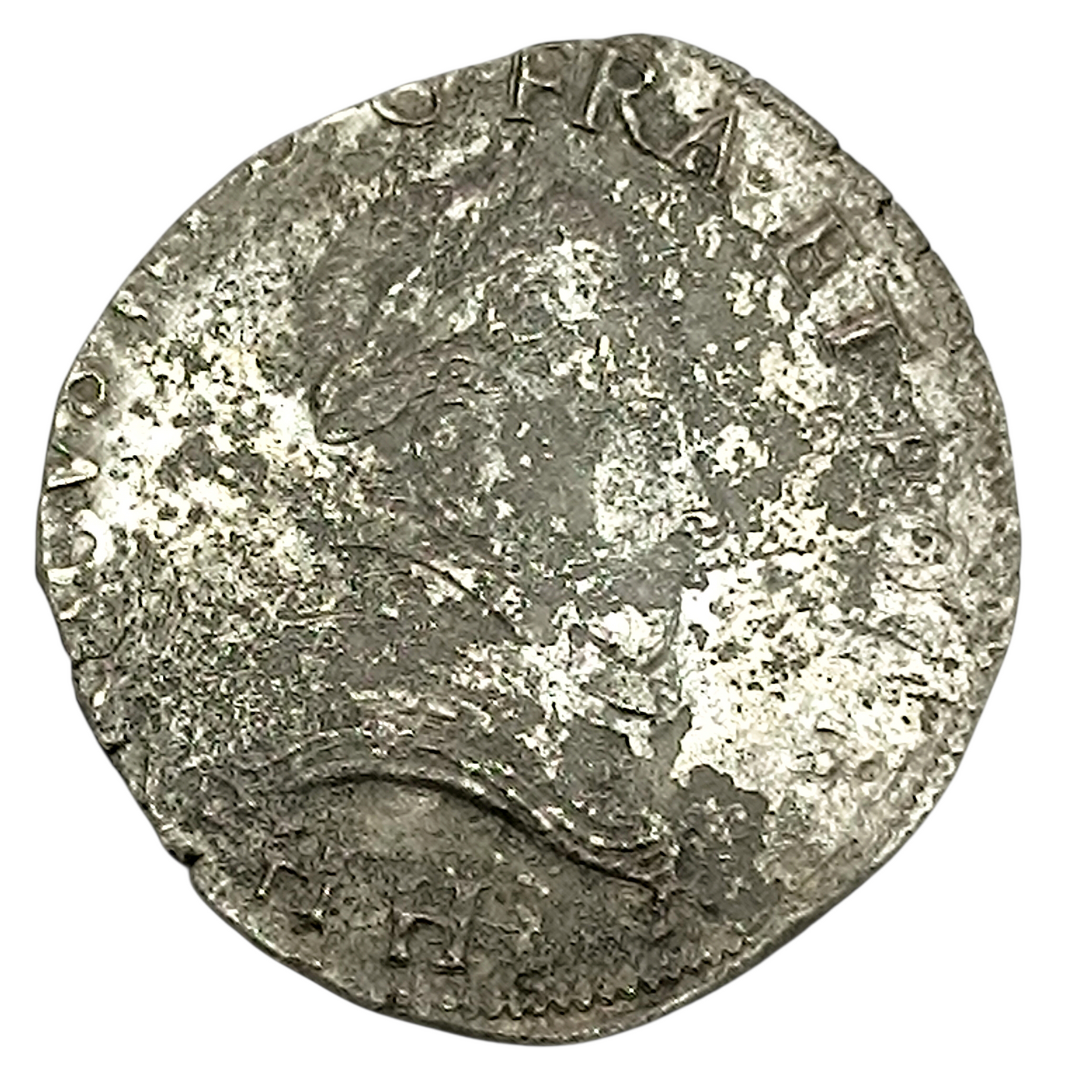 Henri III (1574-1589) Teston 4ème type 1576 La Rochelle. Argent. 9.18 gr