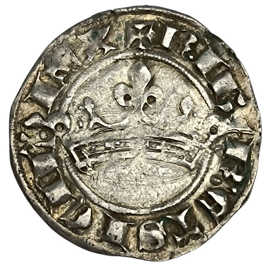 Comté de Provence Robert d'Anjou (1309-1343) Sol coronat ou quaternial Argent 2.53 gr