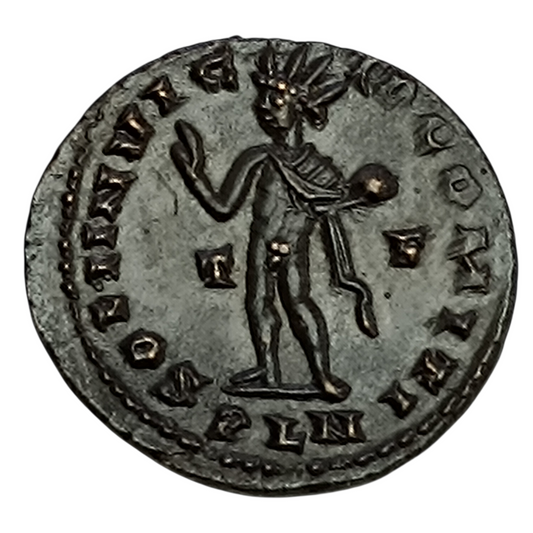 Constantin Ier (306-337) Follis Soli Invicto Comiti Londres 4.31 gr 22.5 mm