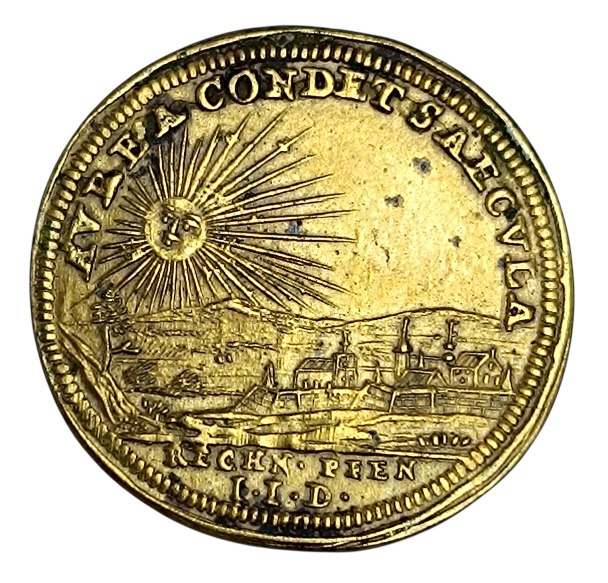 Jeton Nuremberg Louis XV (1715-1774) Aurea Condet Saeculat 2.04 gr