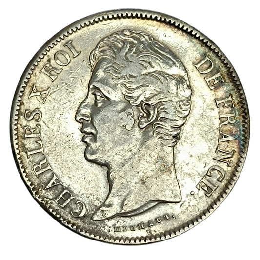Charles X (1824-1830) 5 Francs Argent 1828 M Toulouse 24.81 gr