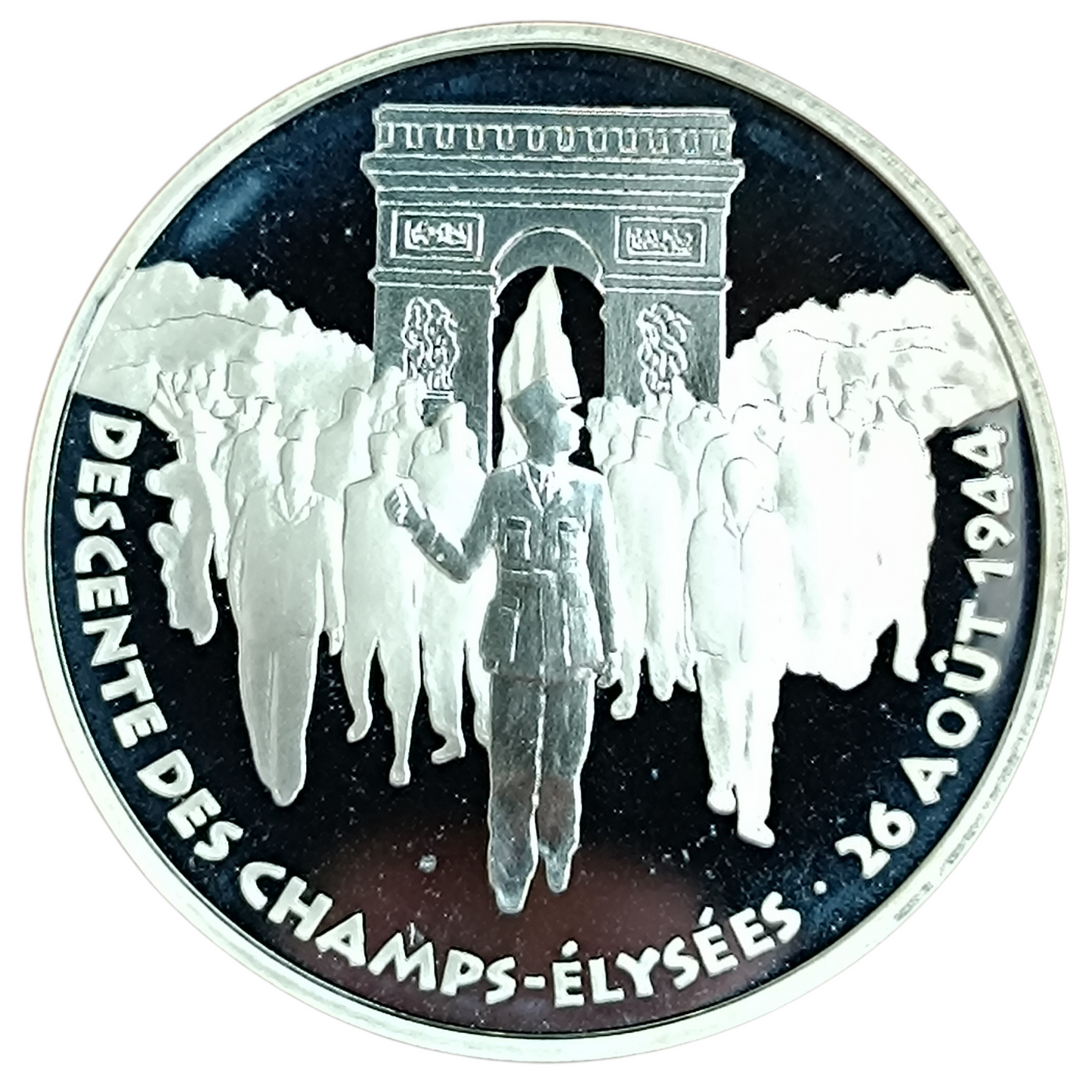 Monnaie de Paris 100 Francs 1994 De Gaulle Libération de Paris. Coffret BE Argent 22.2 gr