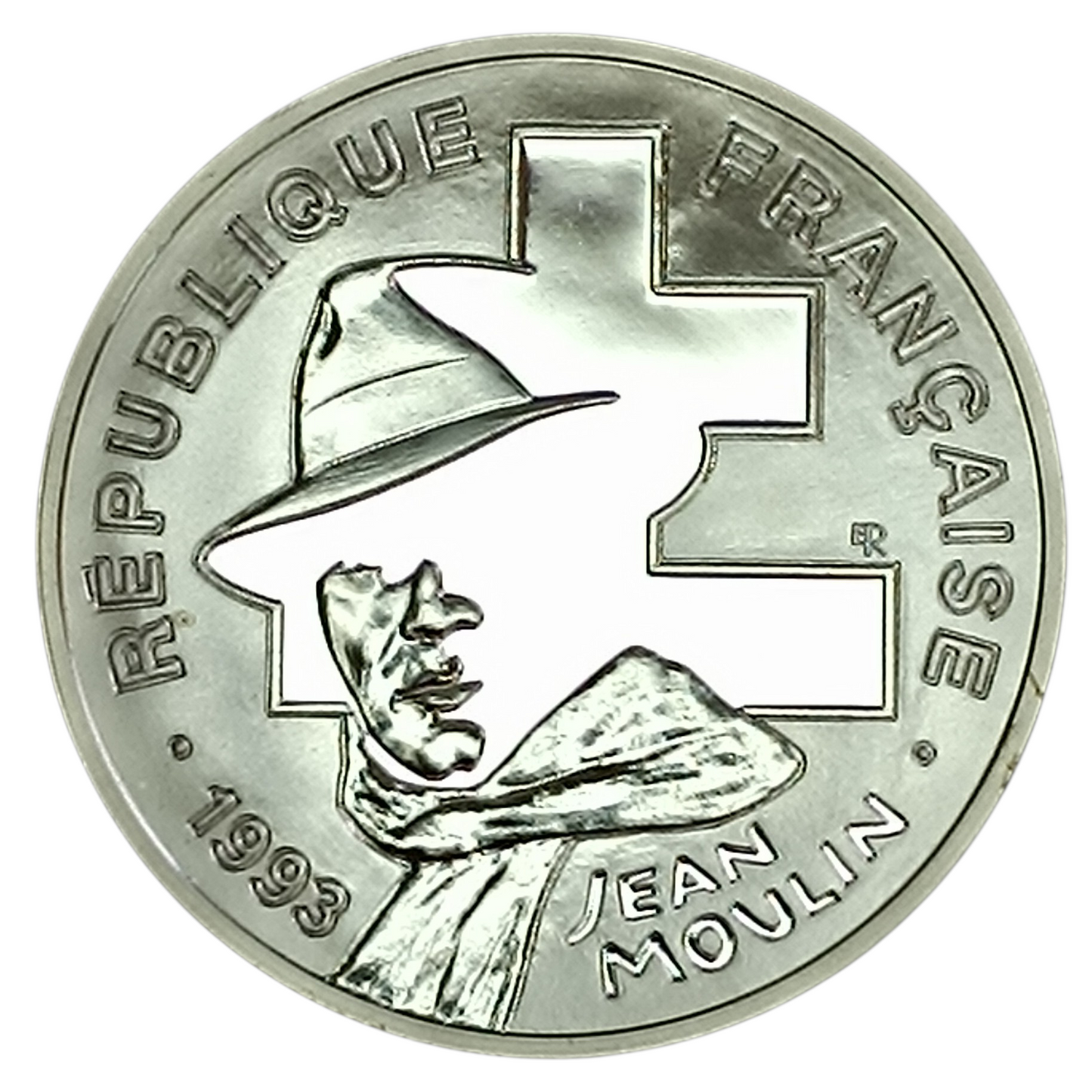 Monnaie de Paris 100 Francs Jean Moulin Conseil National de la Résistance 1993 Coffret BE Argent 22.2 gr