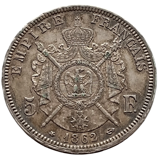 Napoléon III (1852-1870) 5 Francs 1862 A Paris Argent 25 gr
