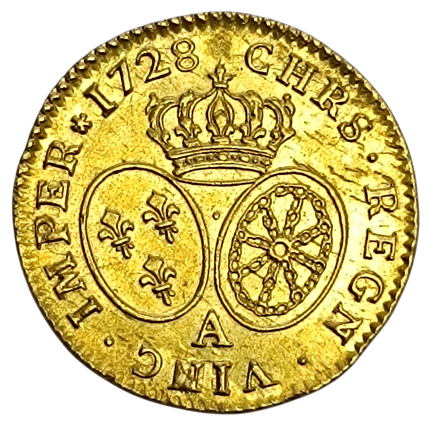 Louis XV (1715-1774) Louis d'Or with glasses 1728 A Paris 8.11 GR GAD 340 L4L.478