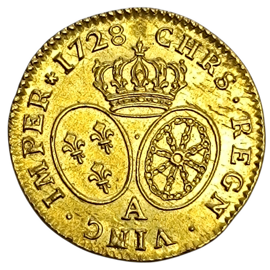 Louis XV (1715-1774) Louis d'or aux lunettes 1728 A Paris 8.11 gr Gad 340 L4L.478