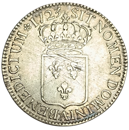 Louis XV (1715-1774) Écu de France 1723 A Paris Argent 24.19 gr