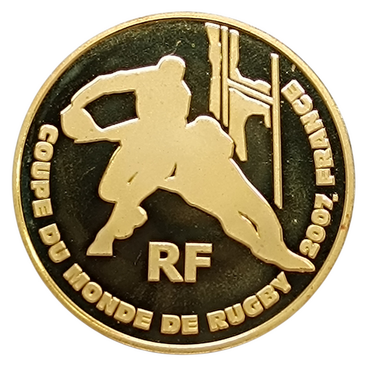 Monnaie de Paris 10 euros 2007 Coupe du monde de Rugby Or BE 1/4 once