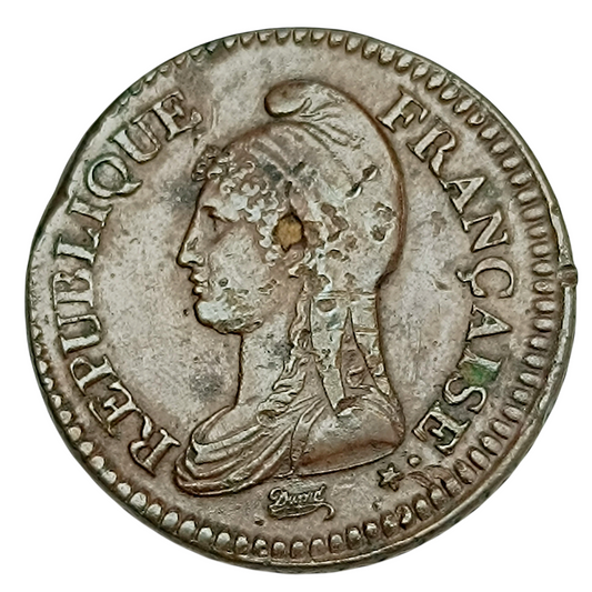 Dupré 1 Décime An 8 K Bordeaux. 20.46 gr