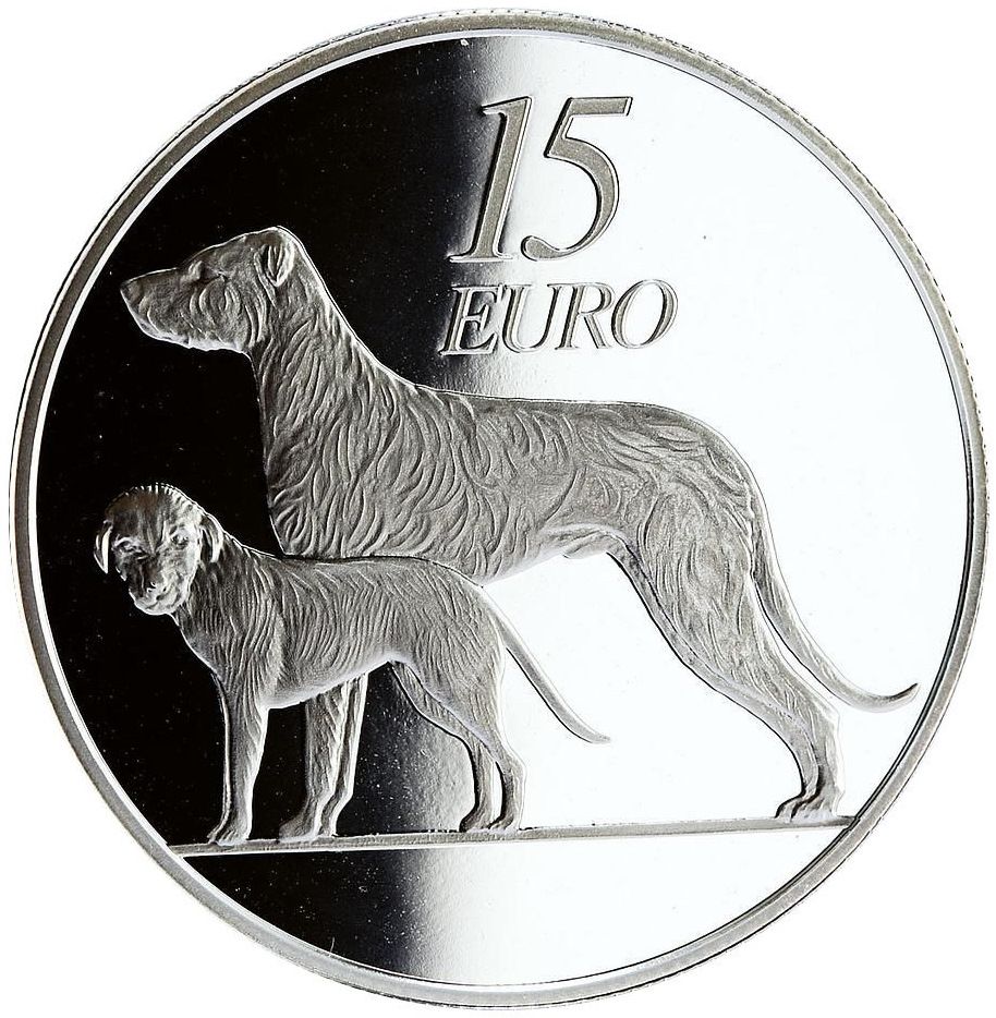 Irlande 15 Euros Chien de chasse  2013 Coffret BE Argent 28.28 gr