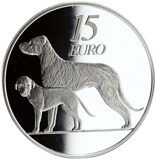 Irlande 15 Euros Chien de chasse  2013 Coffret BE Argent 28.28 gr