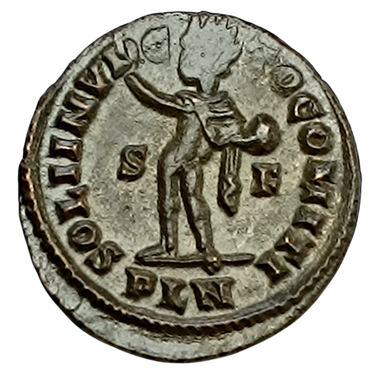 Constantin Ier (306-337) Follis Soli Invicto Comiti Londres 3.38 gr 20 mm