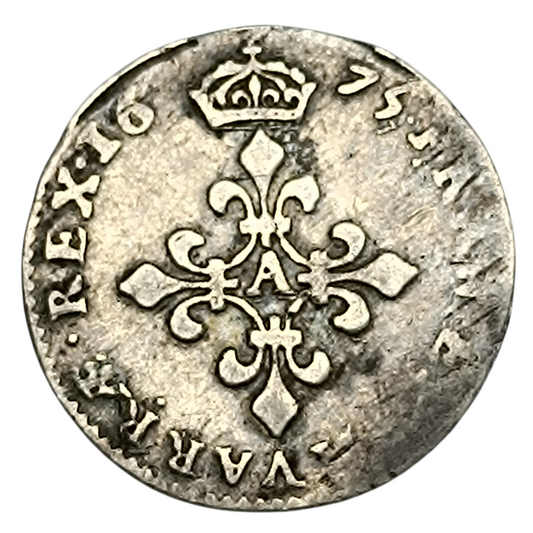 Louis XIV (1643-1715) 4 sols des traitants 1675 A Paris 1.37 gr L4L 200