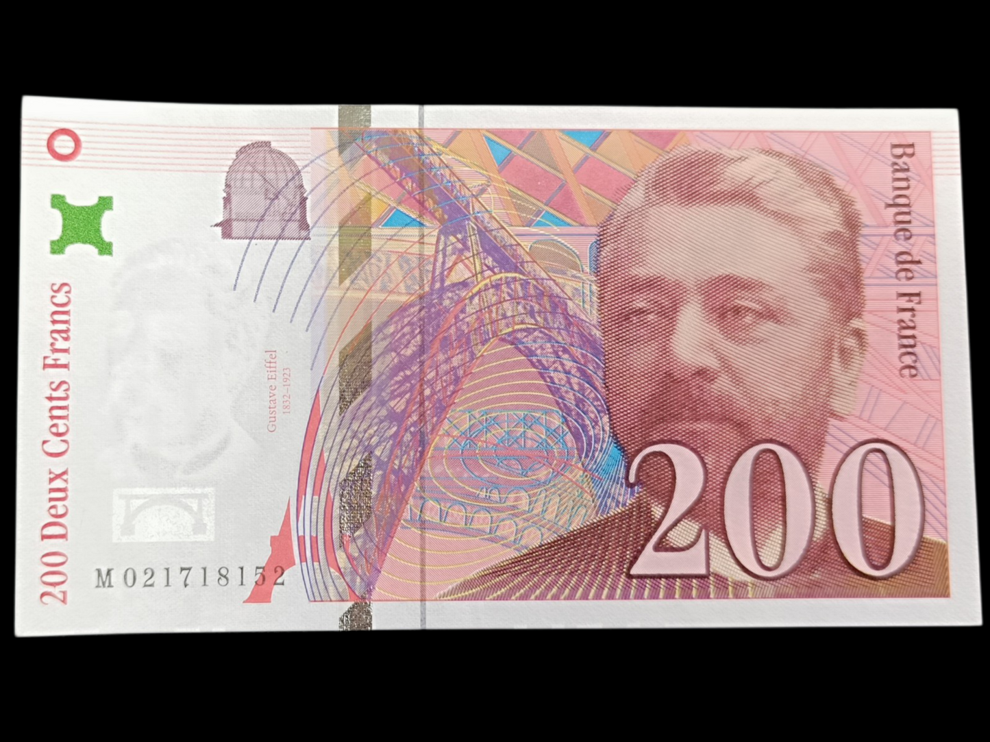 Billet 200 Francs 1996 Gustave Eiffel. État neuf