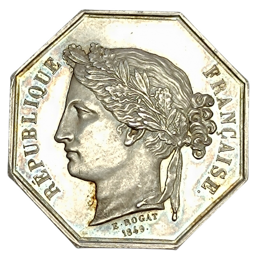 Jeton Le Nord Compagnie d'Assurance contre l'incendie Lille Argent 1849 18.51 gr 35 mm