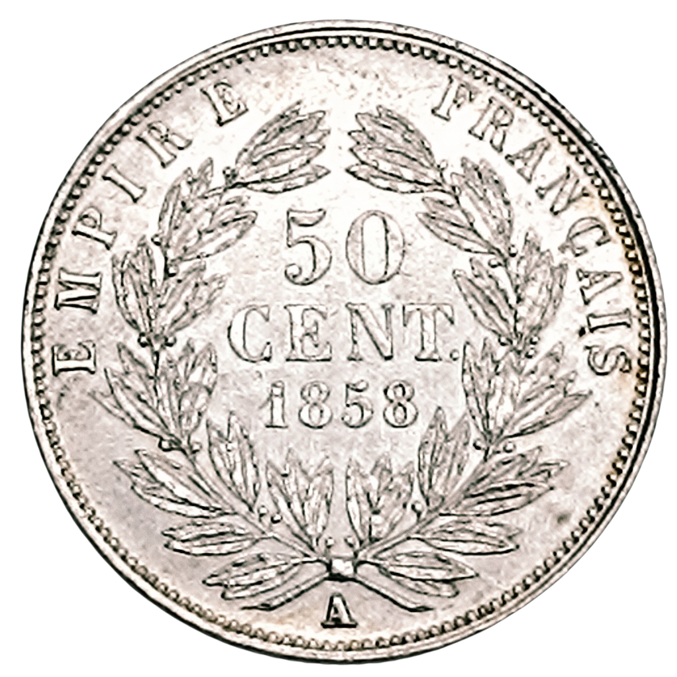 Napoléon III (1852-1870) 50 centimes 1858 A Paris Argent 2.49 gr
