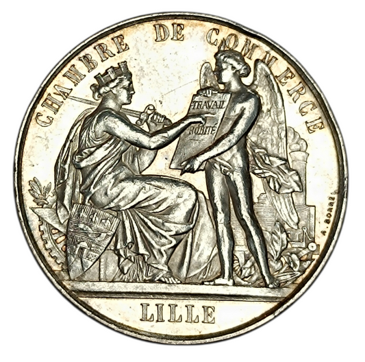Lille Chamber of Commerce Tyme - Order of July 31, 1714 Silver 22.44 Gr 37 mm