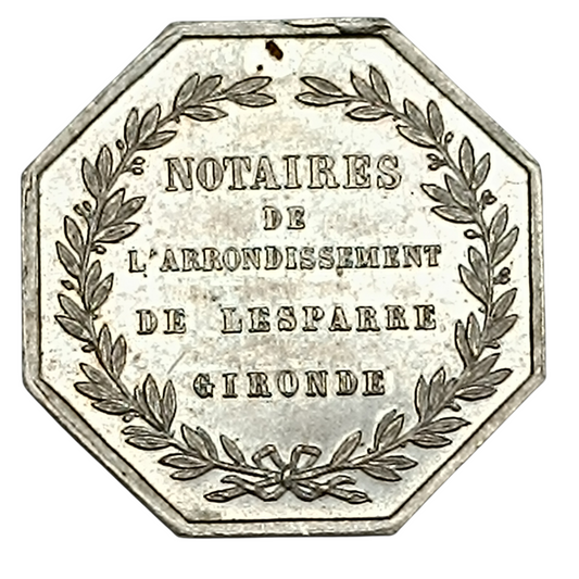 Jeton Notaires de Lesparre Gironde Argent 10.64 gr 25 mm