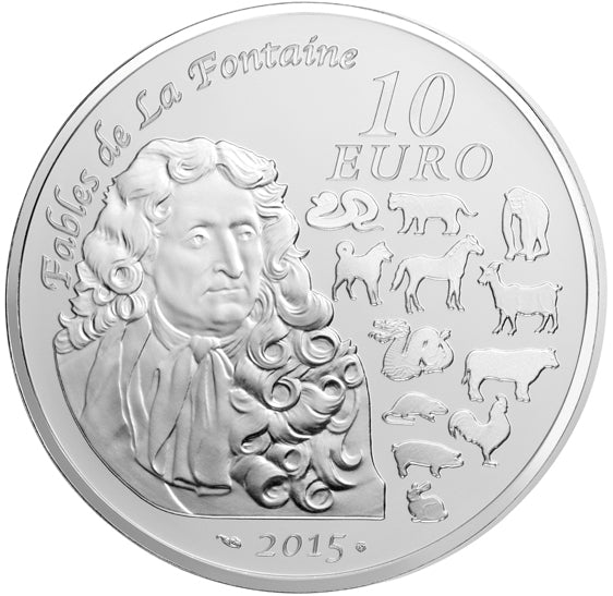 France 10 Euros 2015 Année de la Chèvre Coffret BE Argent 22.2 gr
