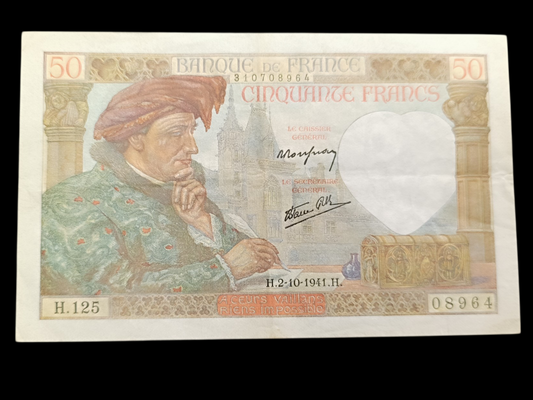 Billet 50 Francs Jacques Coeur 2-10-1941 H.125