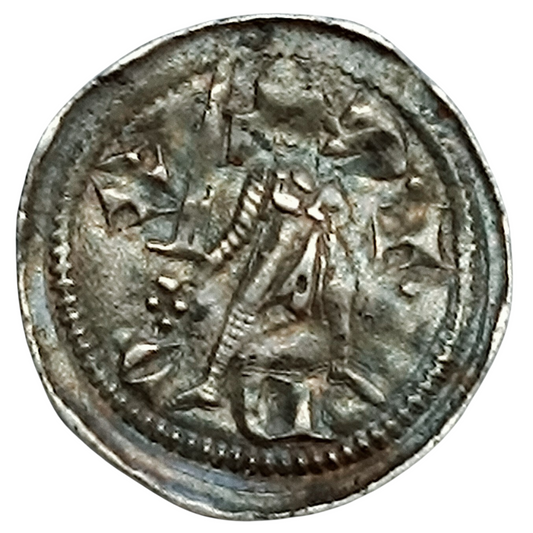 Duché de Lorraine. Thiébaut II (1303-1312) Denier. Atelier de Nancy. Argent. 0.58 gr