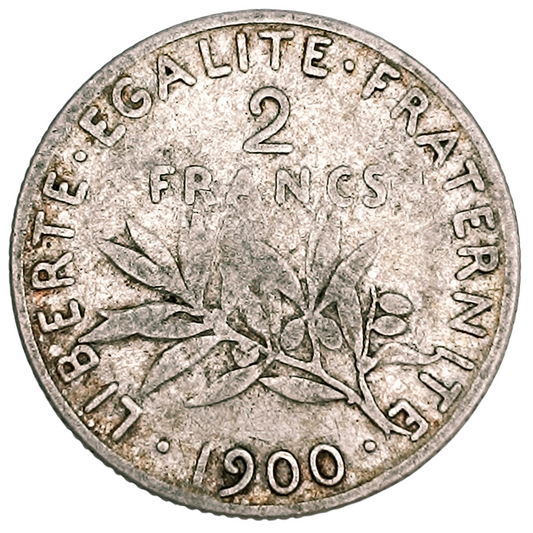 Semeuse 2 Francs 1900 Argent 9.81 gr