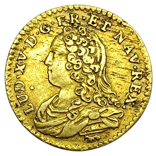 Louis XV (1715-1774) 1/2 Louis d'or aux lunettes 1728 A Paris 4.04 gr