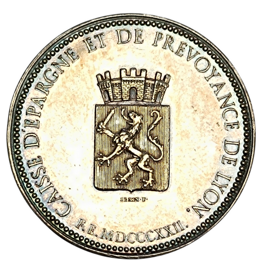 Jeton Caisse d'épargne et de Prévoyance de Lyon Argent 10.14 gr 32.5 mm