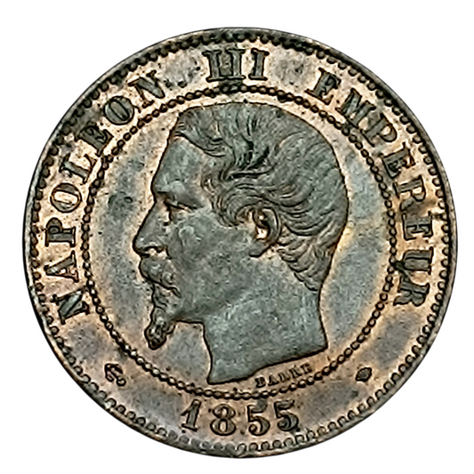 Napoléon III (1852-1870) 2 Centimes 1855 MA Marseille Ancre