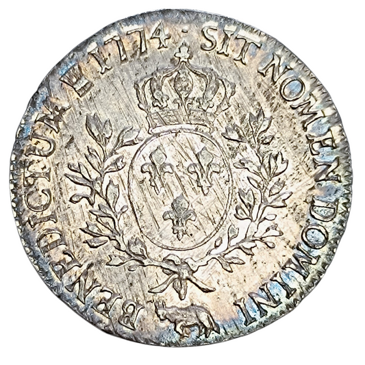 Louis XV (1715-1774) Ecu à la vieille tête 1774 Pau Argent 29.22 gr