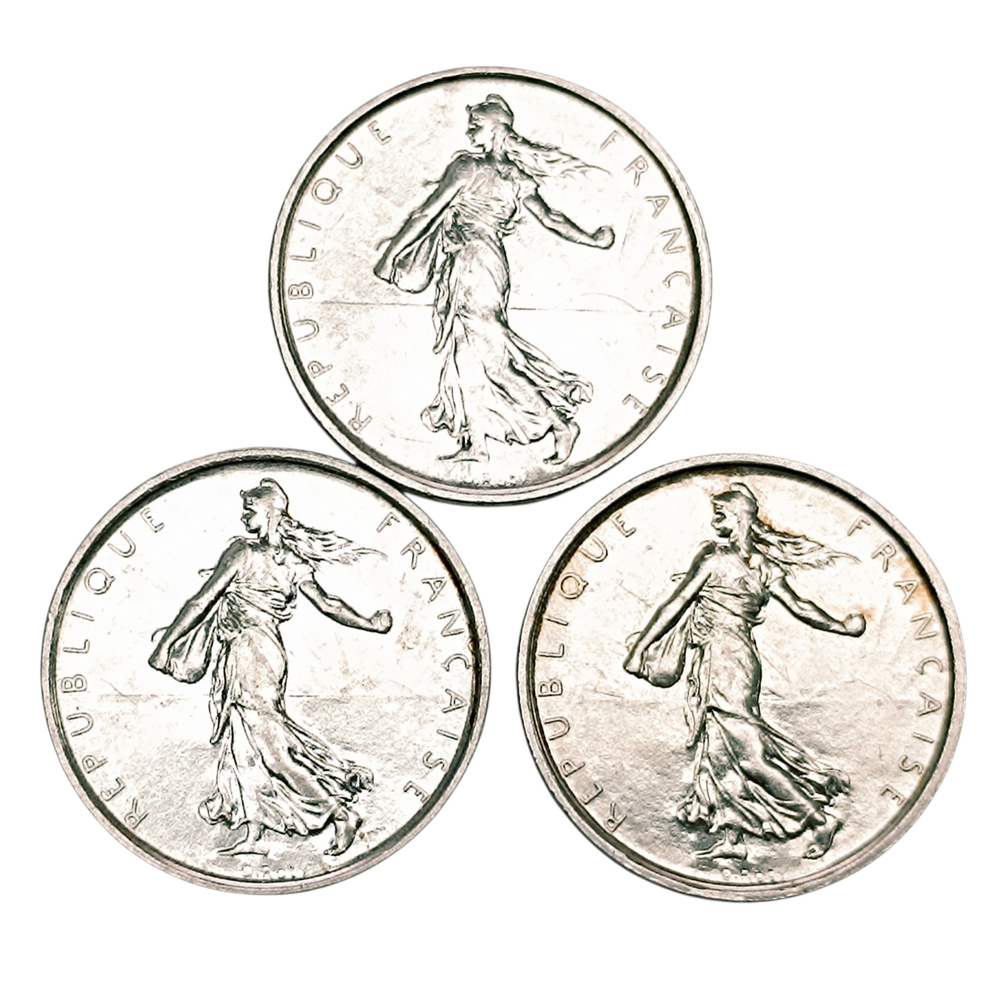 Semeuse Lot 5 Francs 1967 1968 1969 Argent