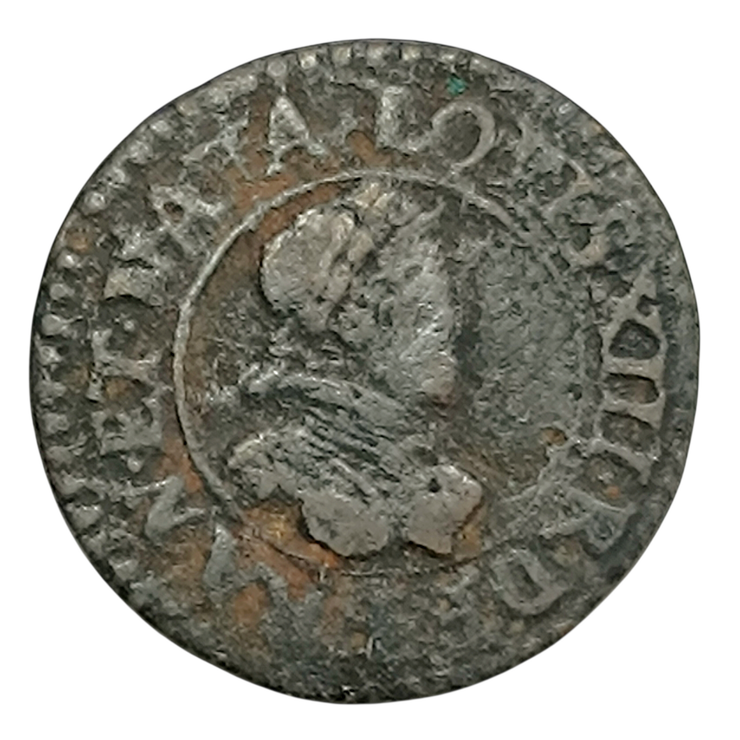 Louis XIII (1610-1643) Denier tournaments 1615 x Amiens 1,28 gr