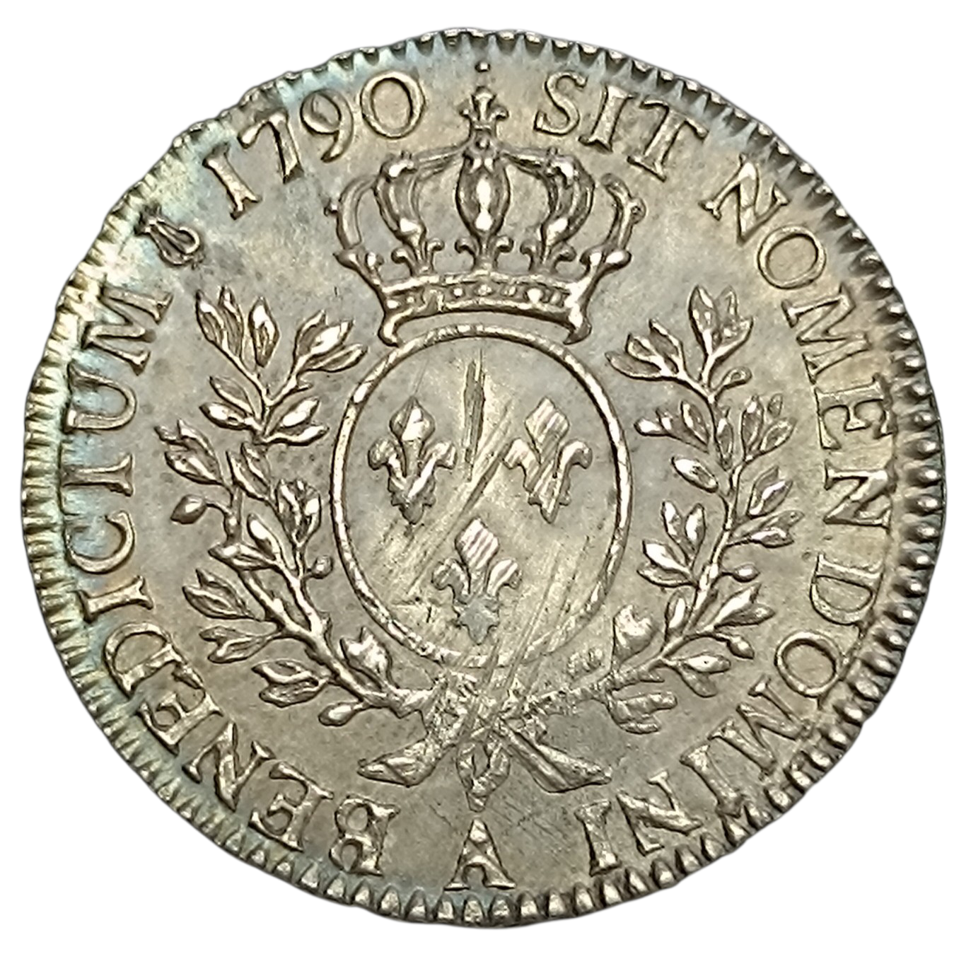 Louis XVI (1774-1792) Demi Écu aux branches d'olivier 1790 A Paris Argent 14.71 gr