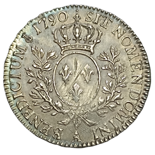 Louis XVI (1774-1792) Demi Écu aux branches d'olivier 1790 A Paris Argent 14.71 gr
