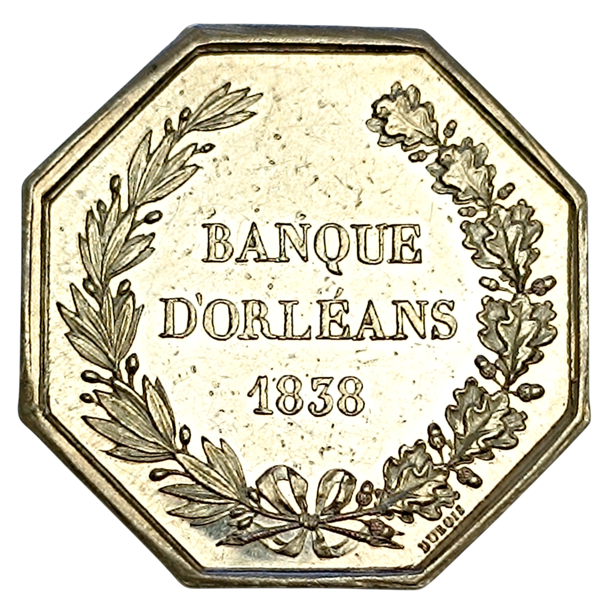 Jeton Banque d'Orléans 1838 Louis Philippe Argent 12.7 gr
