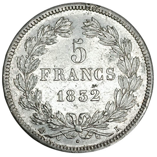 Louis-Philippe Ier (1830-1848) 5 Francs 1832 K Bordeaux Argent 24.91 gr