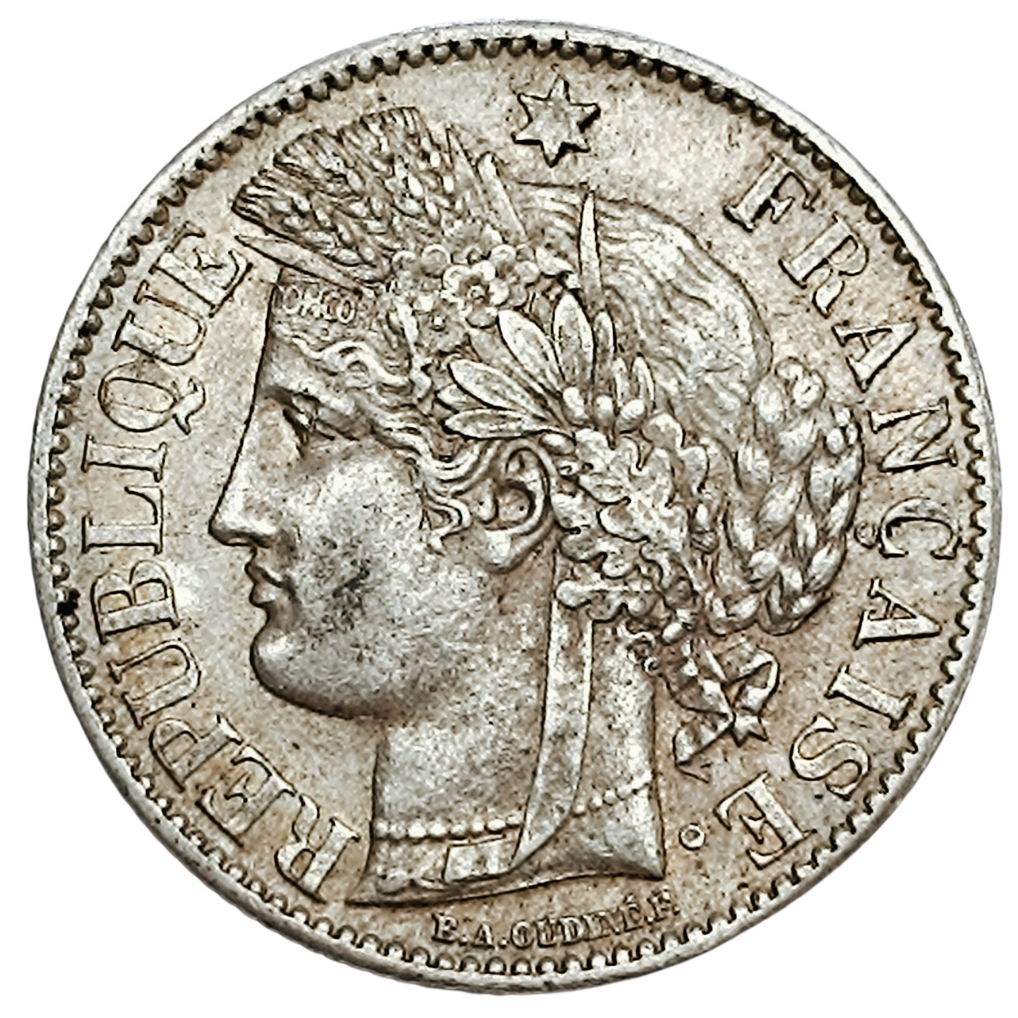 Cérès 2 Francs 1887 Argent 9.98 gr