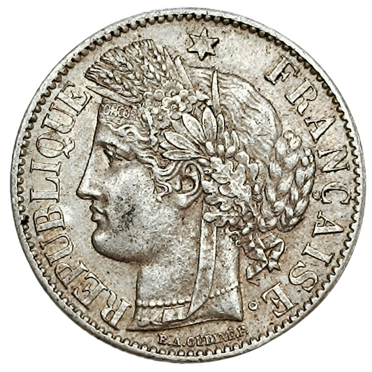 Cérès 2 Francs 1887 Argent 9.98 gr