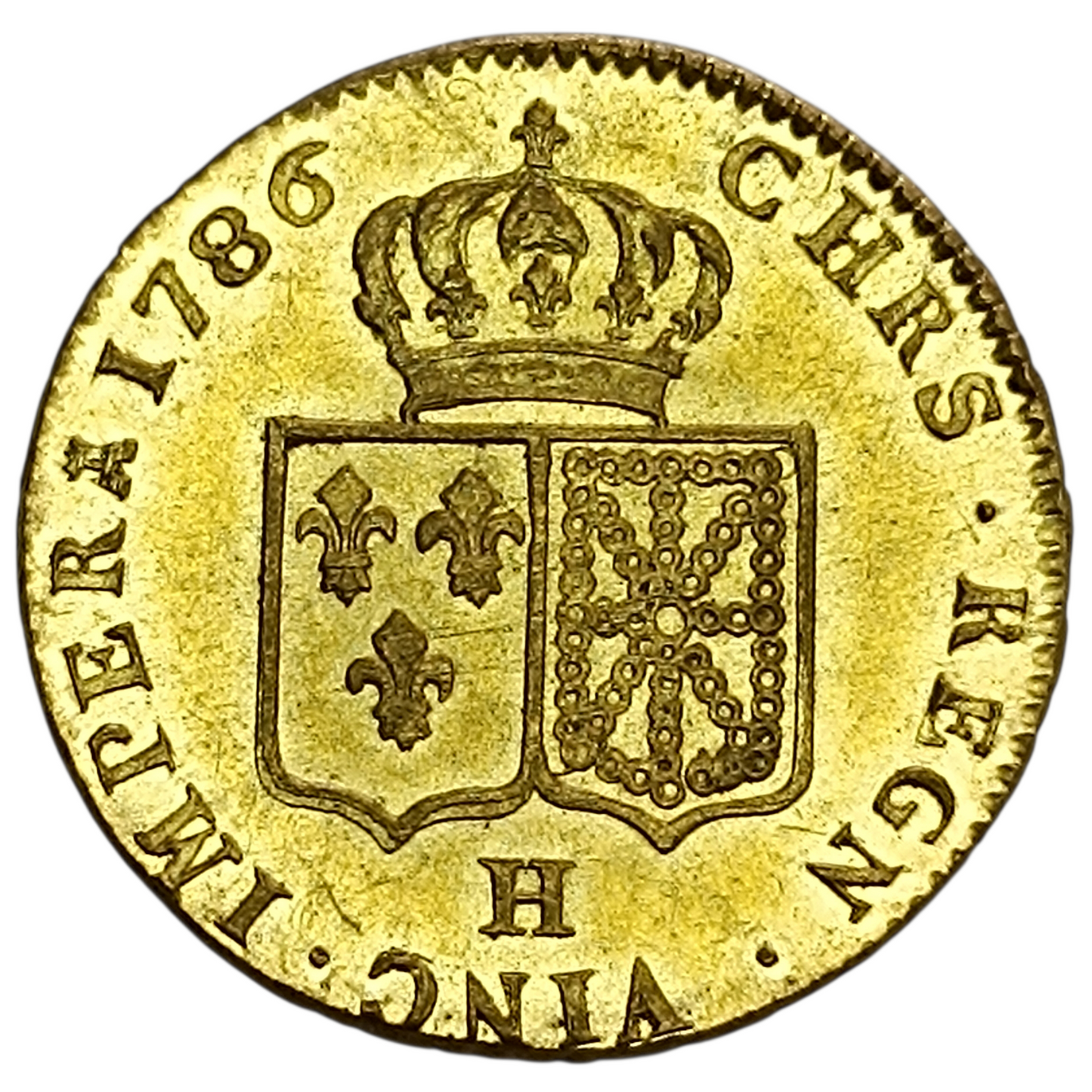 Louis XVI (1774-1792) Double Louis d'or à la tête nue 1786 H La Rochelle 15.23 gr