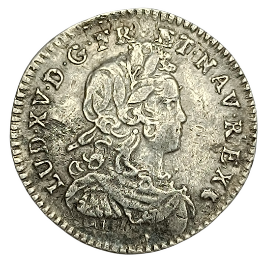 Louis XV (1715-1774) Douzième d'écu de France 1721 D Lyon Argent 2.00 gr