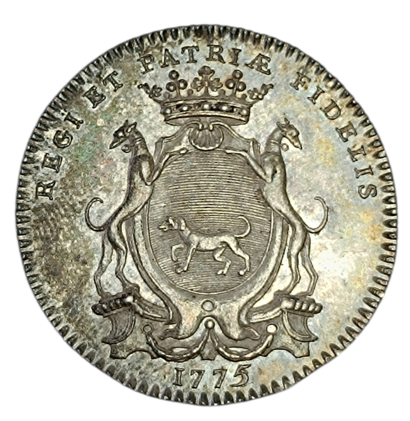 Burgundy token mayor of Dijon Guillaume Raviot 1775 Silver 30 mm 9.20 gr