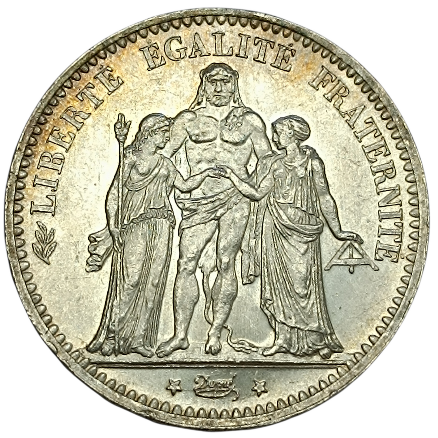 Troisième République 5 Francs Hercule 1876 K Bordeaux Argent 25.00 gr