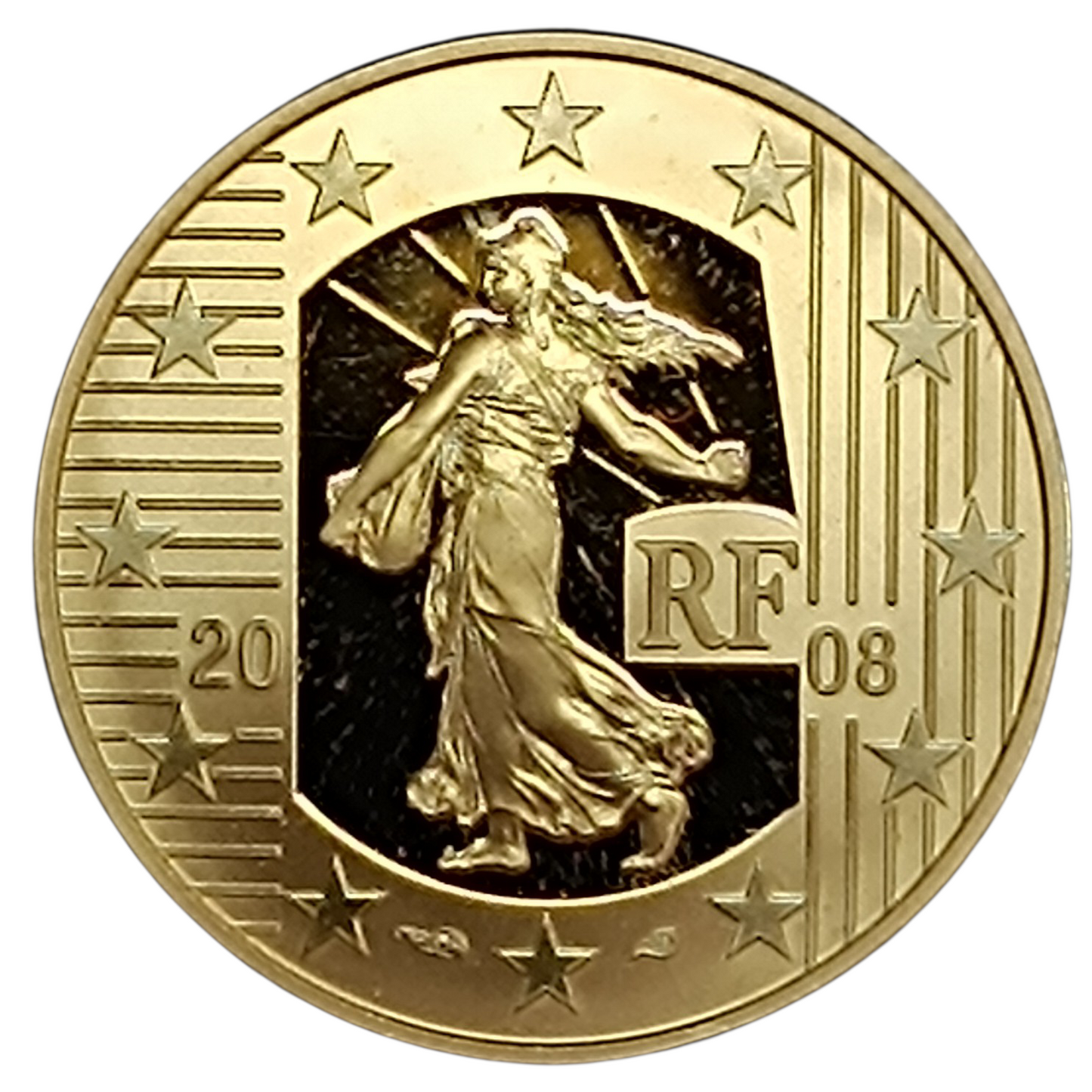 France 10 Euros La Semeuse 2008 Coffret BE Or 8.45 gr 1/4 once