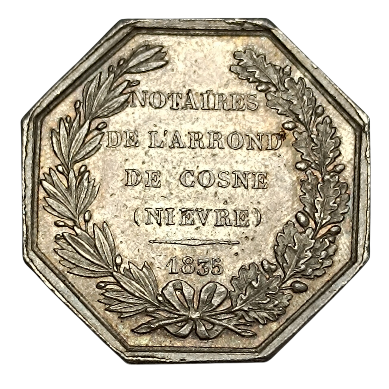 Jeton Notaires de Cosne (Nièvre) Argent 13.01 gr 30.5 mm