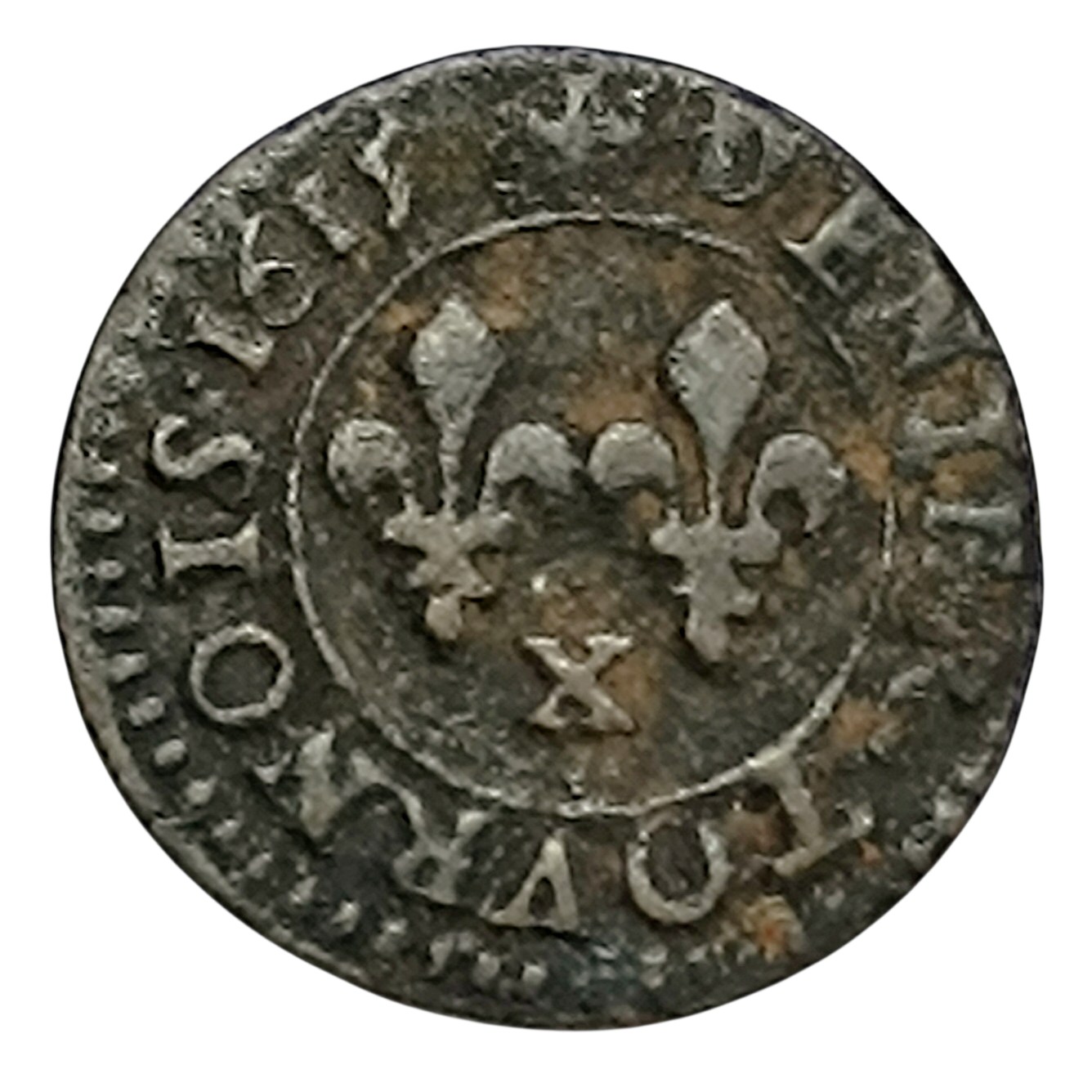 Louis XIII (1610-1643) Denier tournaments 1615 x Amiens 1,28 gr