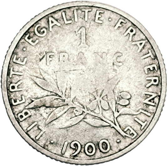 Semeuse 1 Franc 1900 Argent 4.88 gr
