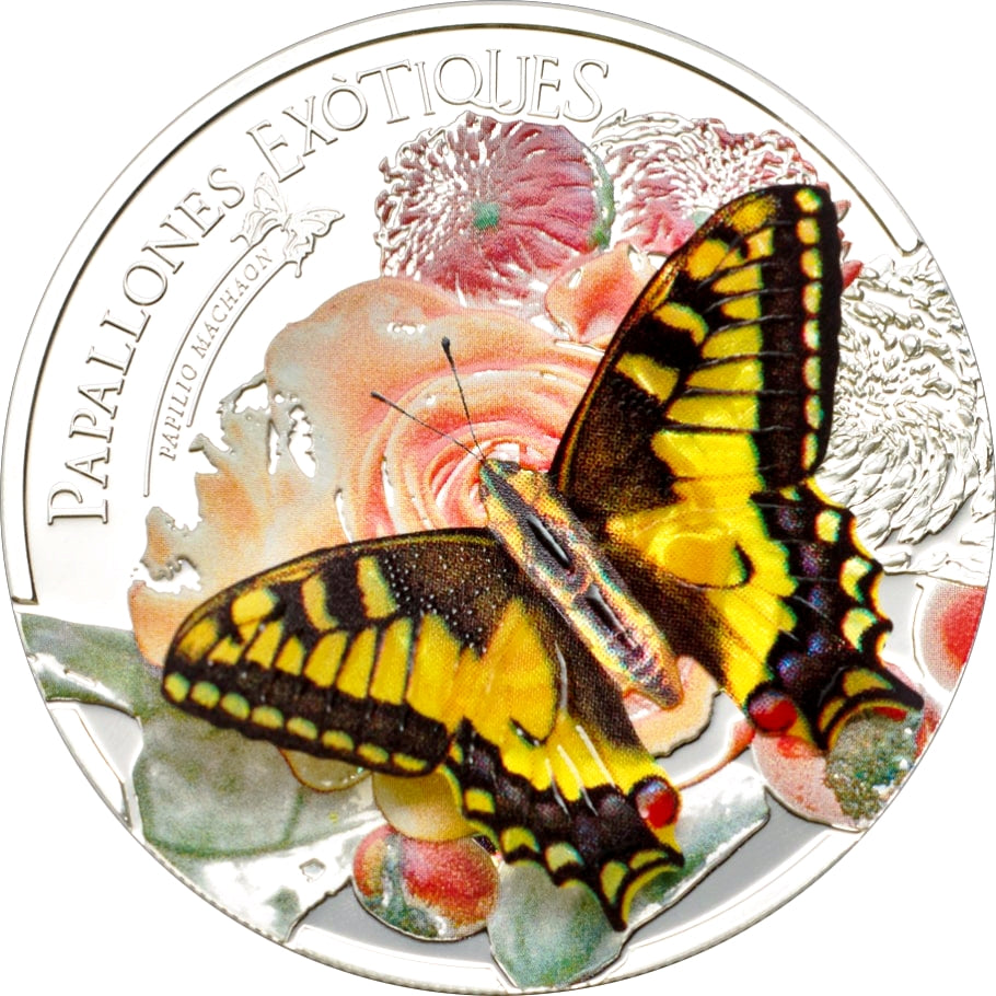 Andorre 5 Diners 2013 Papillons exotiques en 3D. Argent 25 gr