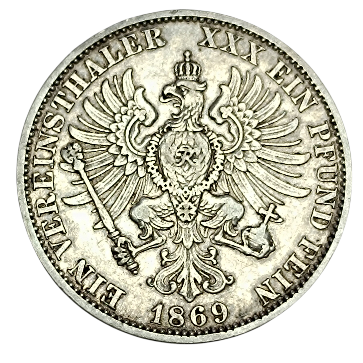 Germany Thaler 1869 A Wilhelm Prussia Silver 18,43 gr